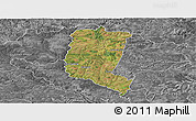 Satellite Panoramic Map of Itakyry, desaturated
