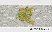 Satellite Panoramic Map of Itakyry, lighten, semi-desaturated