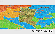 Satellite Panoramic Map of Itakyry, political outside