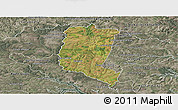 Satellite Panoramic Map of Itakyry, semi-desaturated
