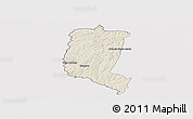 Shaded Relief Panoramic Map of Itakyry, cropped outside