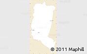 Classic Style Simple Map of Itakyry, single color outside