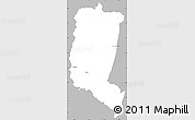Gray Simple Map of Itakyry, single color outside