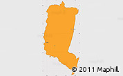 Political Simple Map of Itakyry, cropped outside