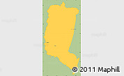 Savanna Style Simple Map of Itakyry, single color outside