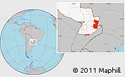 Gray Location Map of Alto Parana, highlighted country