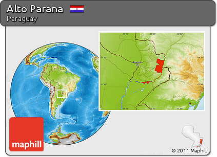 Physical Location Map of Alto Parana
