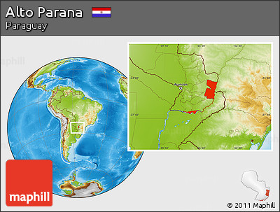 Physical Location Map of Alto Parana