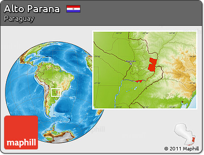 Physical Location Map of Alto Parana
