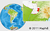 Physical Location Map of Alto Parana, highlighted country