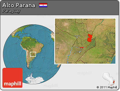Satellite Location Map of Alto Parana