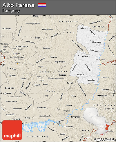 Classic Style Map of Alto Parana