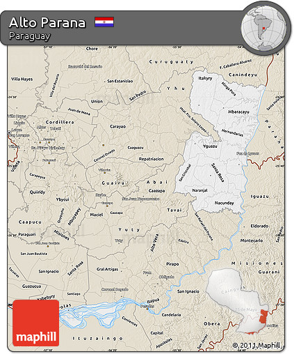 Classic Style Map of Alto Parana