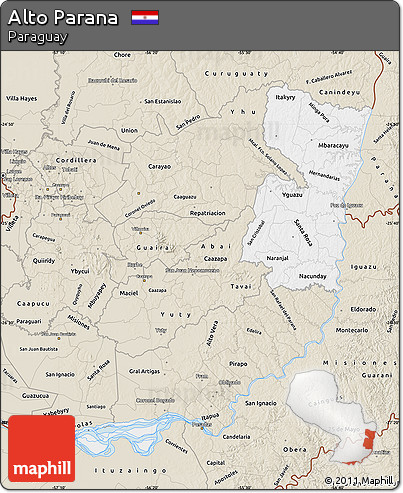 Classic Style Map of Alto Parana