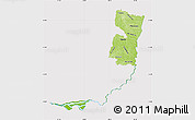 Physical Map of Alto Parana, cropped outside