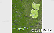 Physical Map of Alto Parana, darken