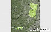 Physical Map of Alto Parana, darken, semi-desaturated