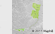 Physical Map of Alto Parana, lighten, desaturated