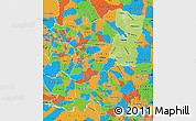Physical Map of Alto Parana, political outside