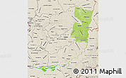 Physical Map of Alto Parana, shaded relief outside