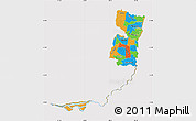 Political Map of Alto Parana, cropped outside