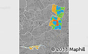 Political Map of Alto Parana, desaturated