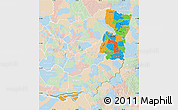 Political Map of Alto Parana, lighten