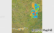 Political Map of Alto Parana, satellite outside