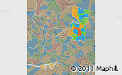 Political Map of Alto Parana, semi-desaturated