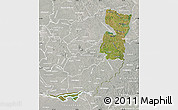 Satellite Map of Alto Parana, lighten, semi-desaturated