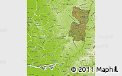 Satellite Map of Alto Parana, physical outside