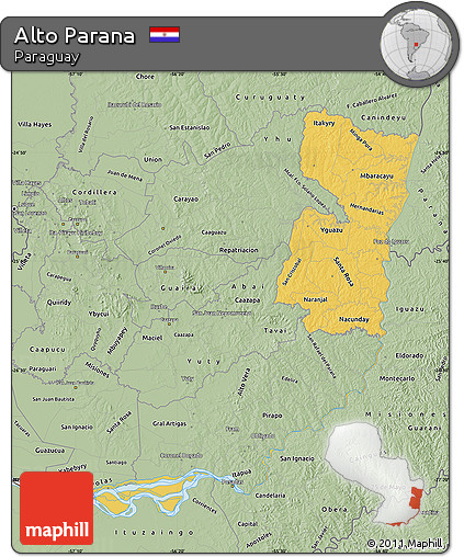 Savanna Style Map of Alto Parana
