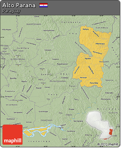 Savanna Style Map of Alto Parana