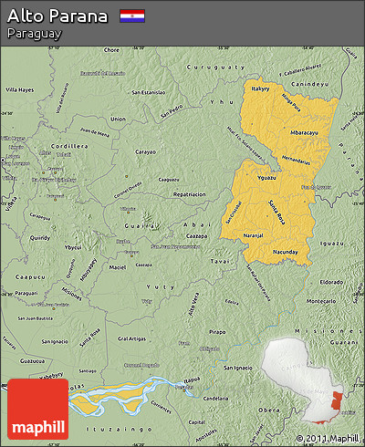 Savanna Style Map of Alto Parana