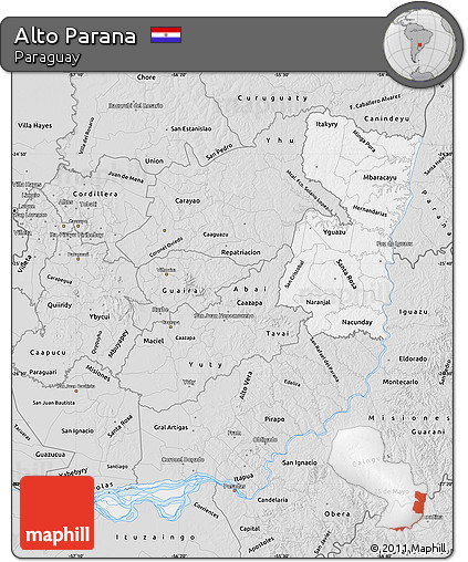 Silver Style Map of Alto Parana