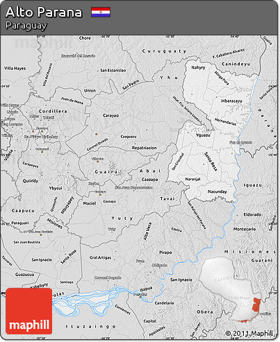 Silver Style Map of Alto Parana