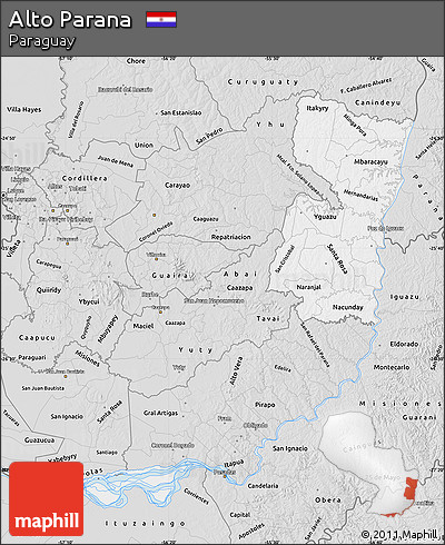 Silver Style Map of Alto Parana