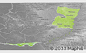 Physical Panoramic Map of Alto Parana, desaturated