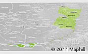 Physical Panoramic Map of Alto Parana, lighten, desaturated