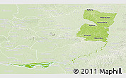 Physical Panoramic Map of Alto Parana, lighten