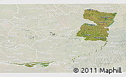 Satellite Panoramic Map of Alto Parana, lighten