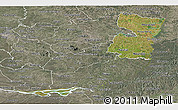 Satellite Panoramic Map of Alto Parana, semi-desaturated