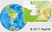 Physical Location Map of Pte. Franco, highlighted country