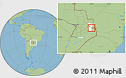 Savanna Style Location Map of Pte. Franco, highlighted parent region