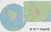 Savanna Style Location Map of Pte. Franco, hill shading