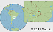 Savanna Style Location Map of Pte. Franco