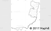 Blank Simple Map of Alto Parana, cropped outside, no labels