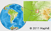Physical Location Map of Yguazu (Lago), highlighted parent region