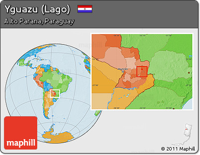 Political Location Map of Yguazu (Lago)