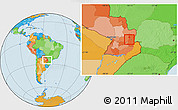 Political Location Map of Yguazu (Lago)